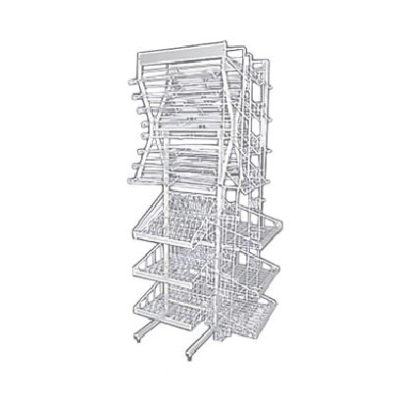 Стойка прикассовая 3-х сторонняя Тс359 800х1920х740 мм (9 полок, 3 дисплея)