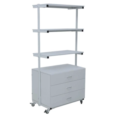 Стеллаж лабораторный металлический СТ-130 (Двусторонний)