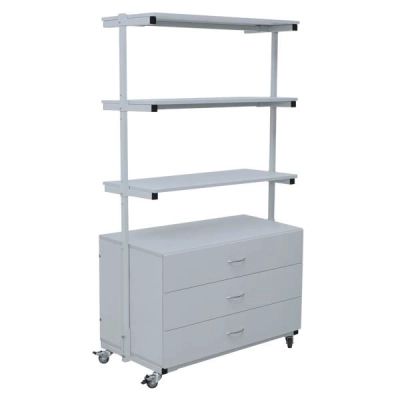 Стеллаж лабораторный металлический СТ-131 (Двусторонний)